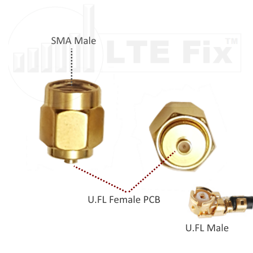 U.FL Female PCB to SMA Male Adapter