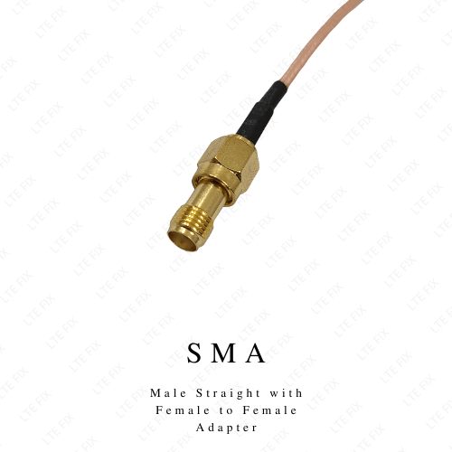 SMA Male Straight Pigtail with Female Adapter