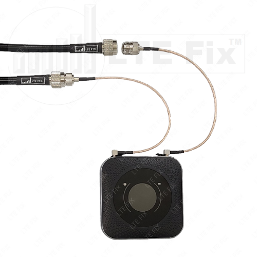 Hotspot Antenna Pigtail Adapter Cable - Type N Female Straight to TS-9 Male Right Angle - RG316 - 10 inch-Example
