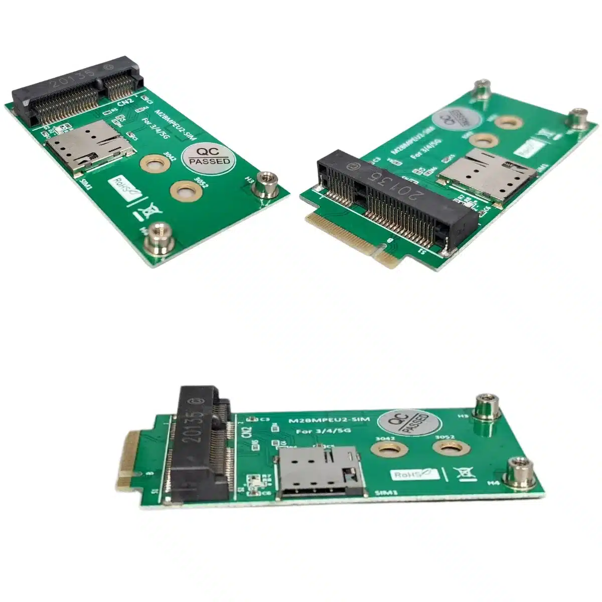 M.2 Key B to Mini PCIe modem adapter with SIM slot