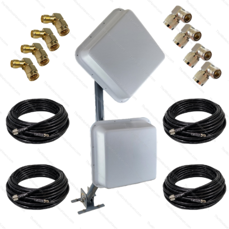 4x4 MIMO High Power Antenna Bundle for Cellular 4G and 5G Routers Hotspots CPEs-WirelessHaven