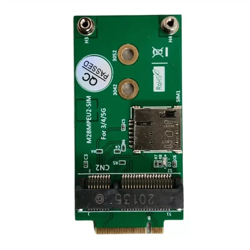 M.2 Key B to Mini PCIe modem adapter with SIM slot