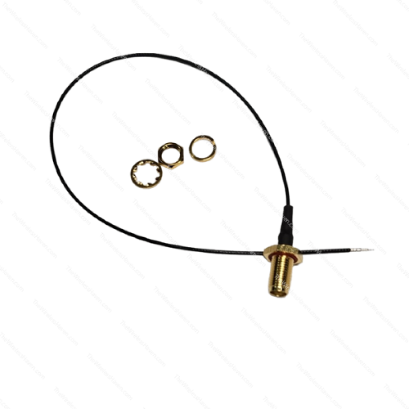 The Wireless Haven - SMA Female Bulkhead to Solder Prepped Wire End 10 inch (25cm) 1.13mm Pigtail Cable-1