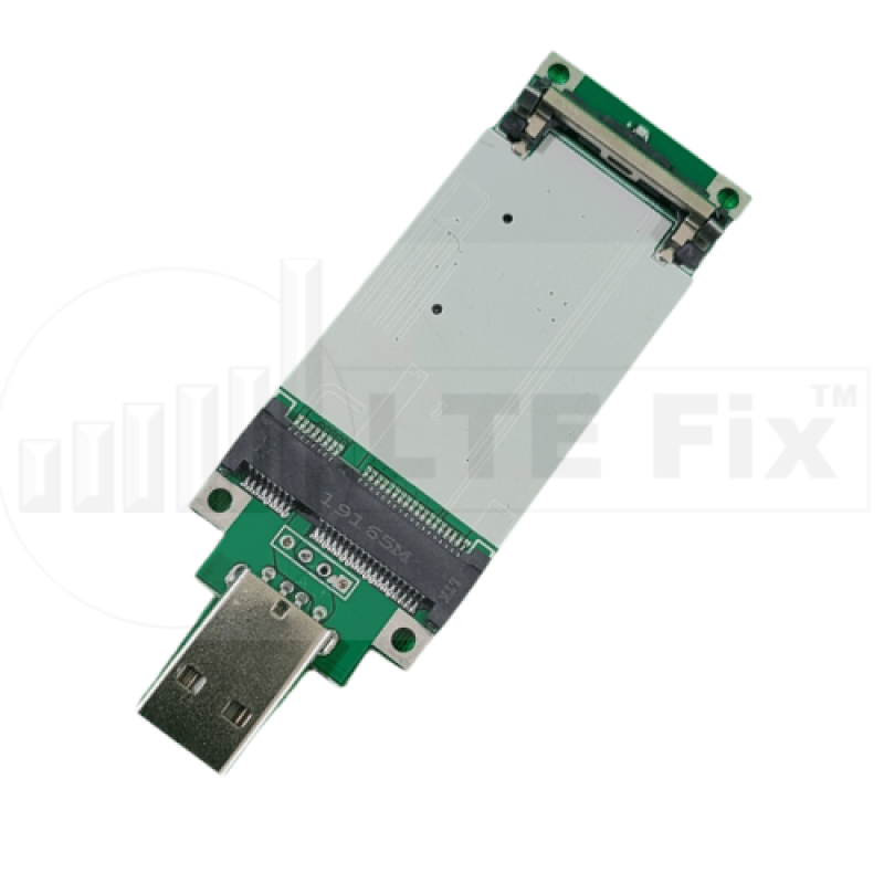 USB to Mini-PCIe Modem adapter with Bottom Side Micro SIM slot LTE FIX